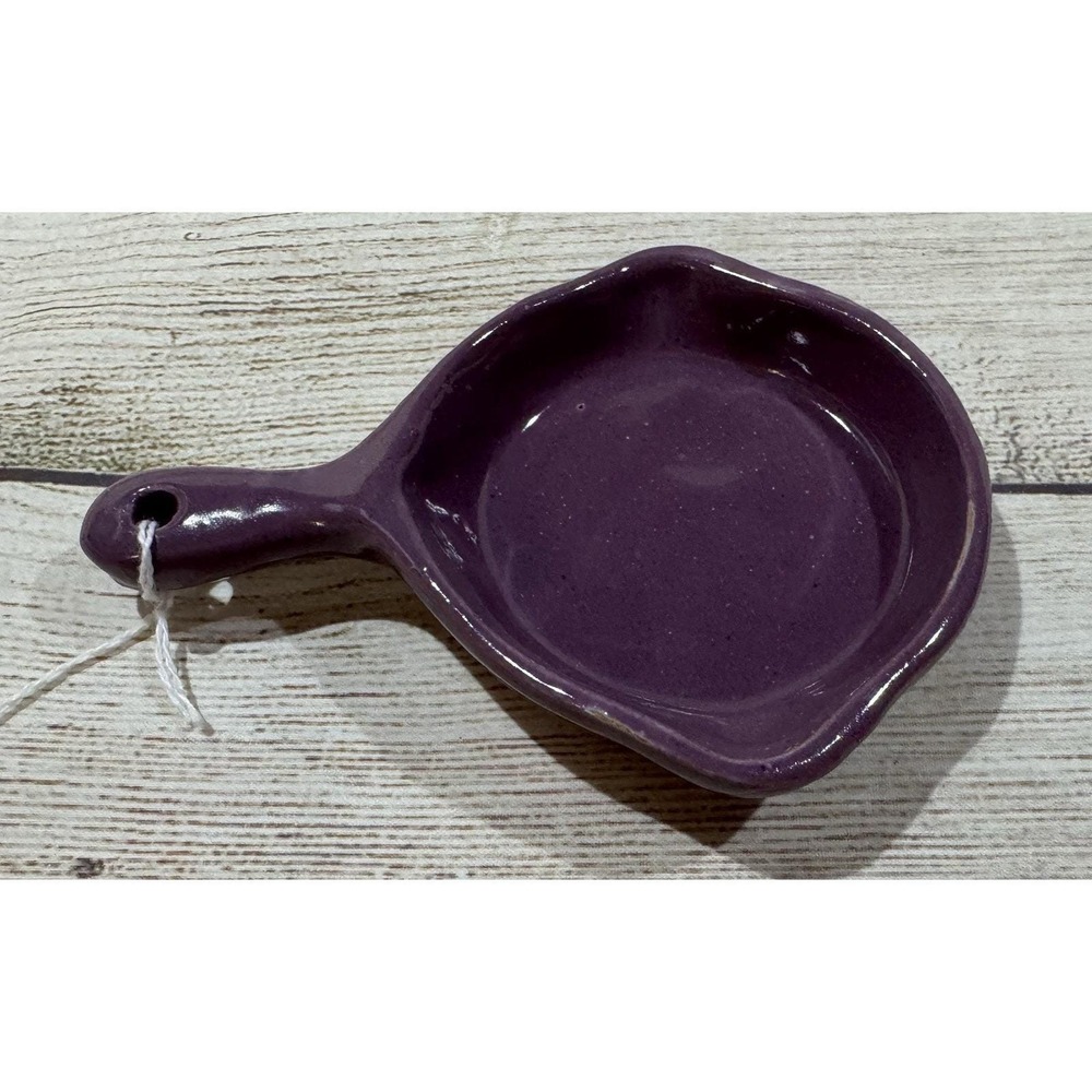 Vintage BB Bybee Pottery KY Purple Mini Skillet Ashtray Handmade
